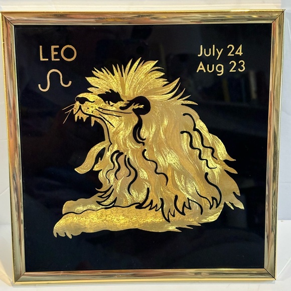 Vintage Leo Zodiac Foil Art Kafka Industries Picture - Picture 1 of 7